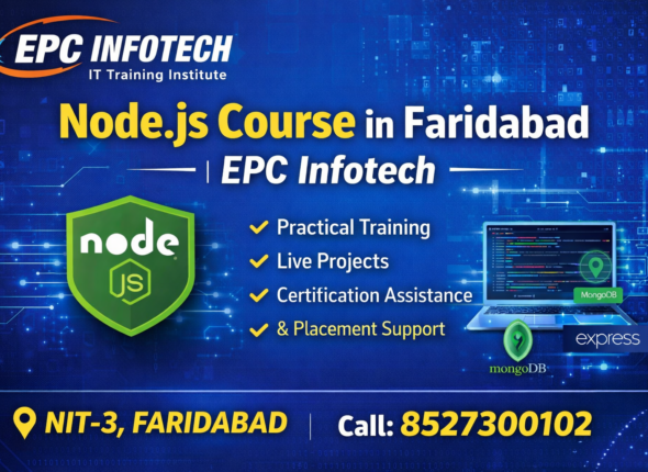 Join Node.js Developer Course in Faridabad at EPC Infotech and learn backend development with real-time projects.